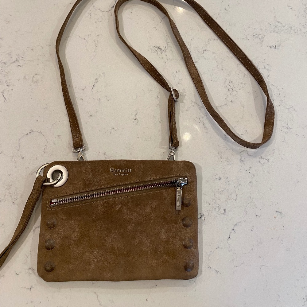 HAMMITT camel suede cross body